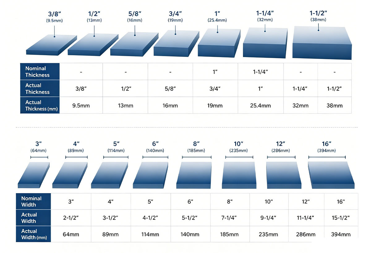 PVC Window Trim Sizes
