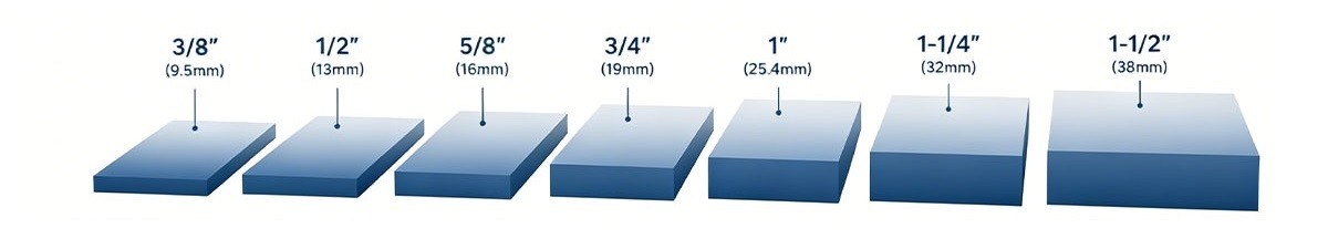 PVC Trim Board Thicknesses