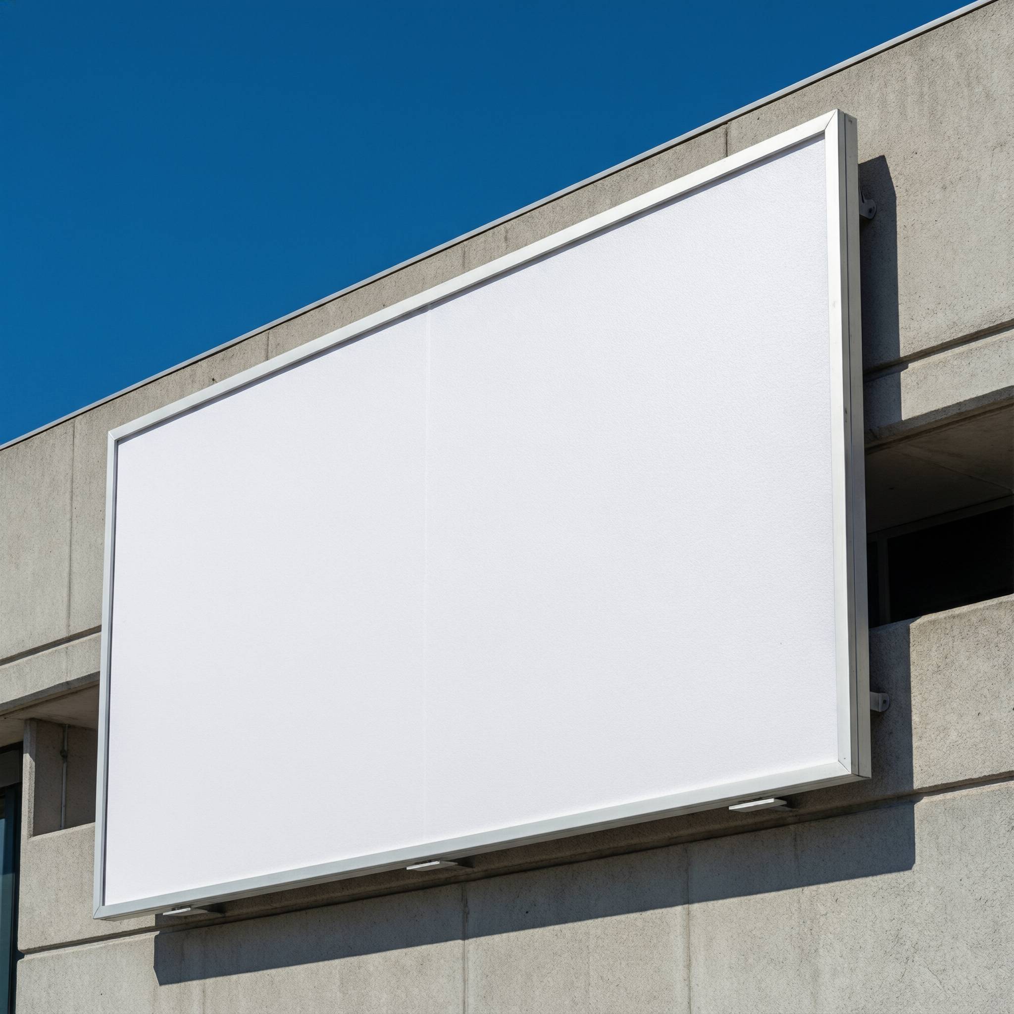 Outdoor advertising signage made from PVC foam board on building facade