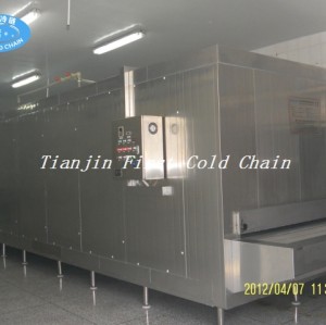 China IQF Quick Freezing para alimentos congelados con estructura completa de acero inoxidable
