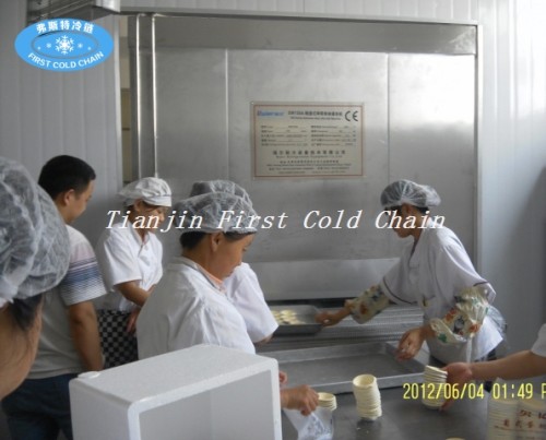 Congelador rápido rentable de 150 kg / h para alimentos congelados