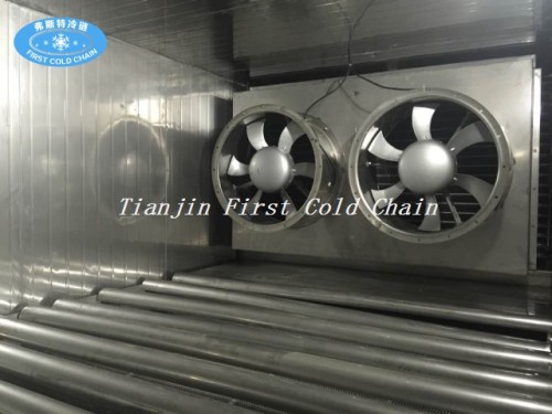 China, primer congelador de túnel de automatización de la cadena de frío 1500 kg / h para bolas de masa hervida, etc., de alimentos congelados
