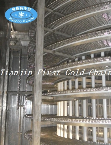 Professional Spiral Freezer Machine for Hamburger auto processing line in China