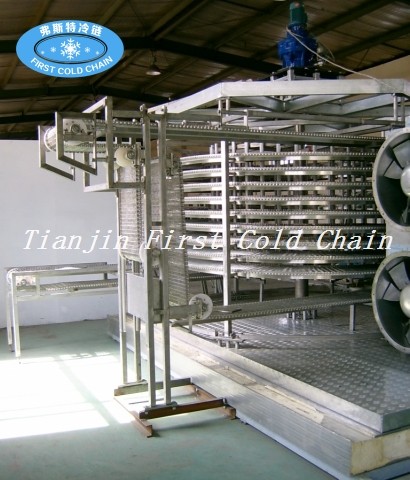 China ráfaga espiral rápida de alta calidad del congelador 500kg / h para SeaFood