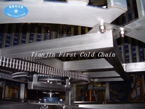 China Congelamiento rápido doble espiral 2000kg / h con correa de material plástico para bakey