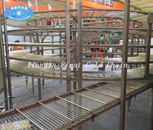 China Congelador rápido espiral 600kg / h rentable para los mariscos congelados