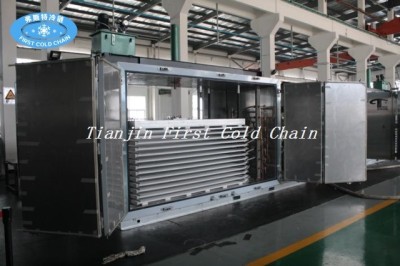 Machine de congélateur de plat d'industrie BQF pour la congélation rapide de fruits de mer de bloc