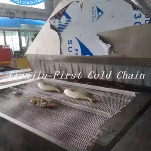 low temperature Liquid Nitrogen Tunnel Freezer for shrimp and other seafood