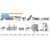 first cold chain Frozen French Fries processing line/fluidized IQF freezer machine for frozen fries