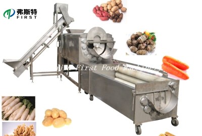 Vegetable Fruit Ginger Potato Brush Roller Peeling washing Machinery