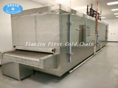 Máquina de congelación rápida de túnel de la correa del acero inoxidable para la comida congelada