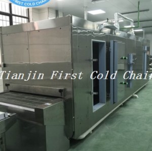 Máquina de congelación rápida de túnel de la correa del acero inoxidable para la comida congelada