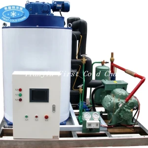 Máquinas de fabricación de hielo en escamas 5000kg / 24 con compresor Bitzer