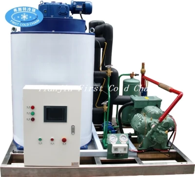 Máquinas de fabricación de hielo en escamas 5000kg / 24 con compresor Bitzer