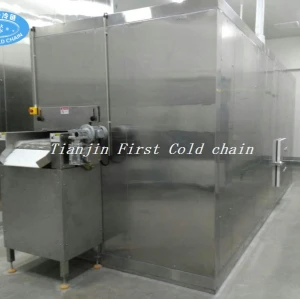 Máquina de congelación rápida de fluidización para el procesamiento de alimentos congelados de frutas y verduras
