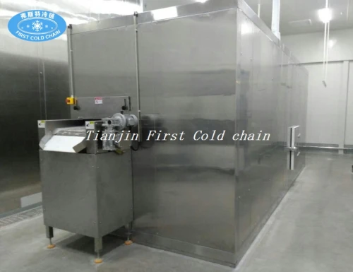 Máquina de congelación rápida de fluidización para el procesamiento de alimentos congelados de frutas y verduras