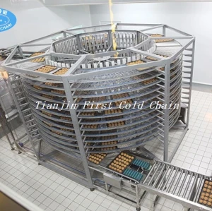 Torre de enfriamiento espiral de cocción de alimentos