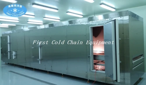 China Tunnel Freezers 300kg/h with Stainless Steel and well know brand compressor for frozen food