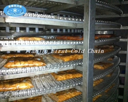 China first cold chain competitive 2000kg/h Spiral Freezer for Fish Freezing