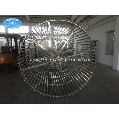 China first cold chain competitive 2000kg/h Spiral Freezer for Fish Freezing