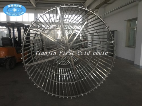 China first cold chain competitive 2000kg/h Spiral Freezer for Fish Freezing