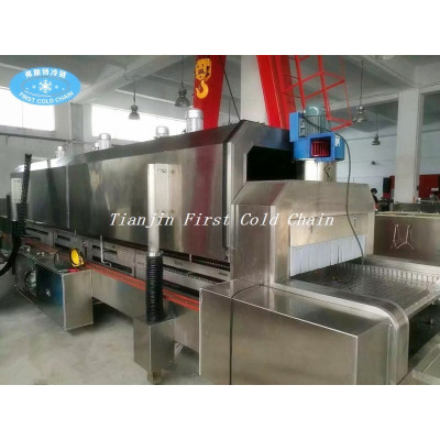 China 500kg/h Seafood IQF Tunnel Freezer with Liquid Nitrogen