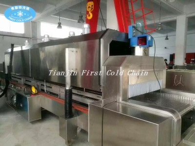 China 500kg/h Seafood IQF Tunnel Freezer with Liquid Nitrogen