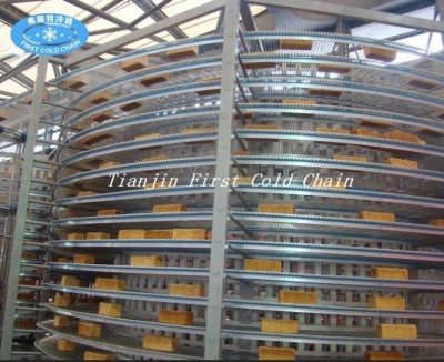Tour de refroidissement en spirale de haute qualité en Chine / utilisation du convoyeur pour pain / pain grillé