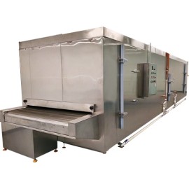 China 150 kg / h Congelador de túnel con cinturón de acero inoxidable para helado, carne, mariscos