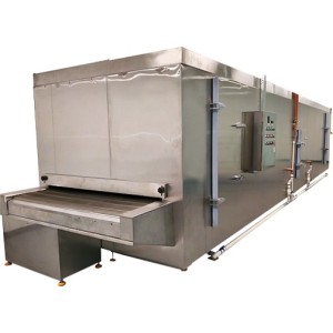 China 150 kg / h Congelador de túnel con cinturón de acero inoxidable para helado, carne, mariscos