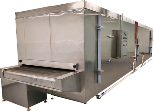 Туннельная морозильная камера 150 кг / ч с поясом из нержавеющей стали для мороженого, мяса, морепродуктов
