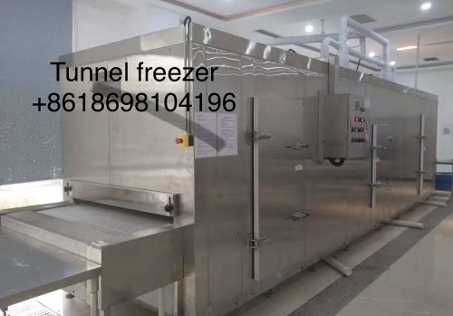 Туннельная морозильная камера 150 кг / ч с поясом из нержавеющей стали для мороженого, мяса, морепродуктов
