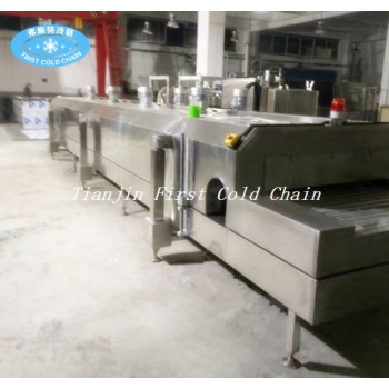 China Liquid nitrogen iqf freezer machine -196℃ 1000kg/h tunnel freezer