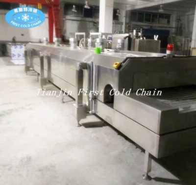 China Liquid nitrogen iqf freezer machine -196℃ 1000kg/h tunnel freezer
