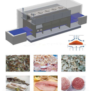Efficient FIW300 Impingement Freezer for Frozen Food - Perfect for Seafood and Quick Cooling