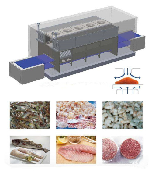Efficient Pizza Freezing Solutions: Industrial Impingement Tunnel Freezer from China Manufacturer