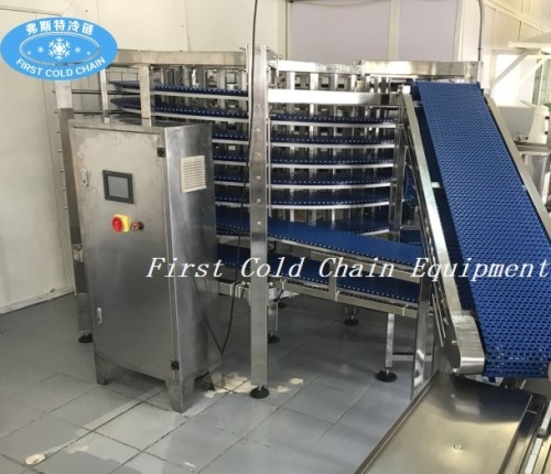 China Spiral Quick Freezing 1000kg/h  with Plastic Material belt for bakery