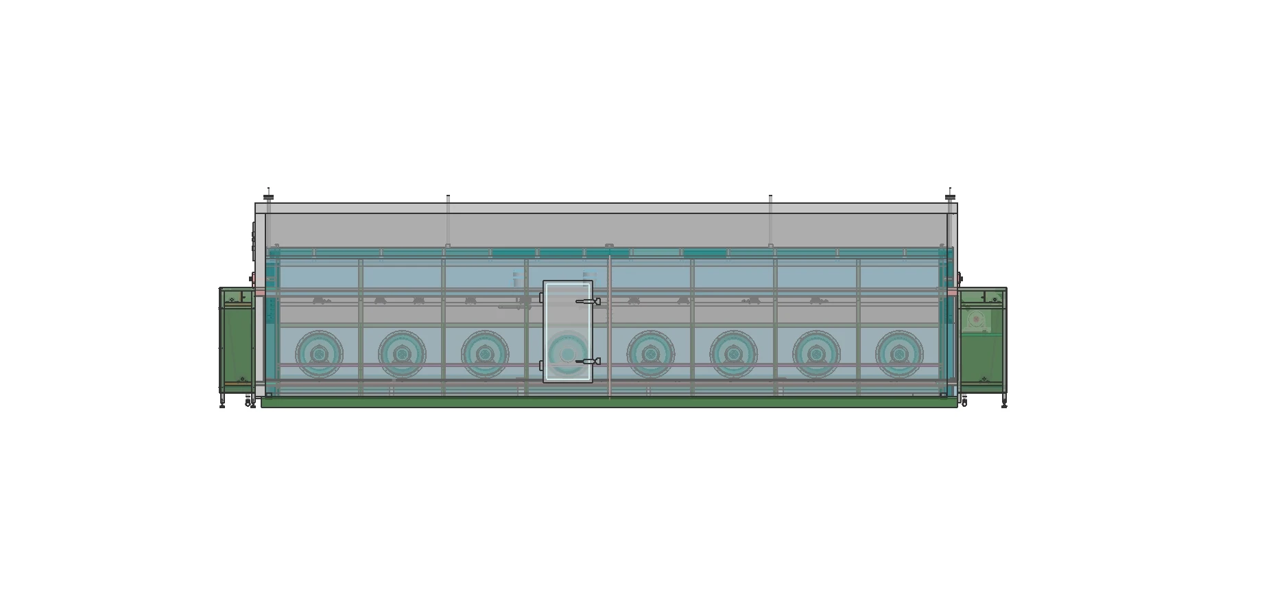 Fluidized bed IQF freezer drawing 