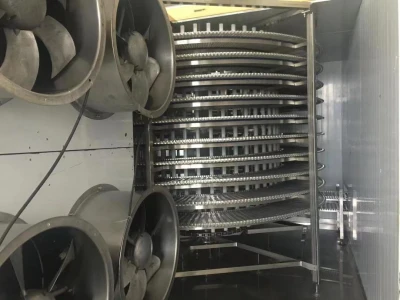 China Spiral Quick Freezing 1000kg/h with Plastic Material belt for bakery