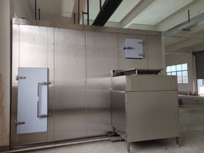 Primera máquina congeladora IQF de lecho fluidizado completamente automática con cadena de frío de China de 1500 kg/h para patatas fritas congeladas
