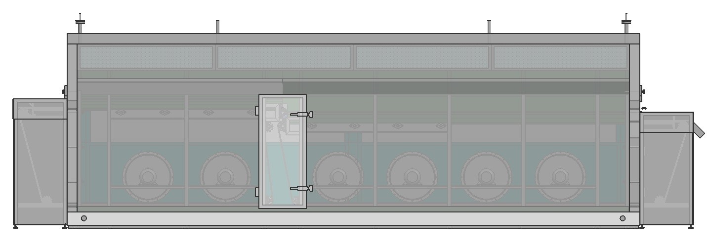 Fluidized bed IQF freezer drawing 
