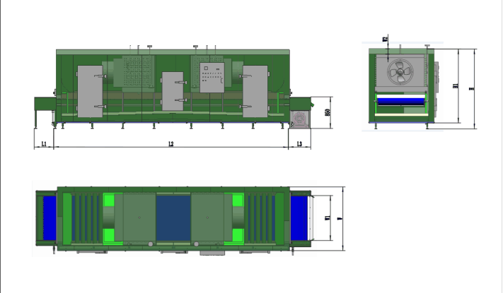 tunnel cooling machine drawing 