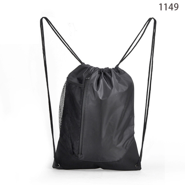 Eco-Friendly Mesh Pocket Drawstring Gym Backpack Bag