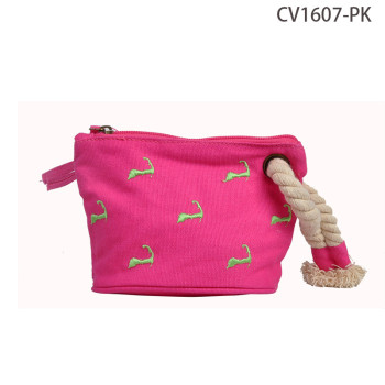 Fashion Design Ladies Canvas Cosmetic Bag Factory Direct Sale