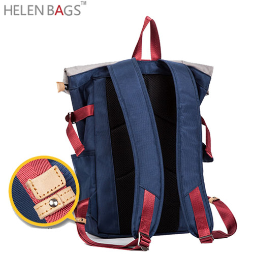 2017 latest design leisure backpack blue school parker double shoulder back bag