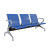 Airport Reception Waiting Chair Room Garden Salon Barber Bench (3 seats, Blue)