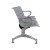 Airport Office Reception Chair Salon Chair Waiting Room Chair Patio Bench (3-seat, Silver)