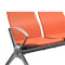 contemporary 4-seater orange steel chair for public area