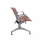 Top Quality Comfy 3 Seaters PU Red Waiting Chair