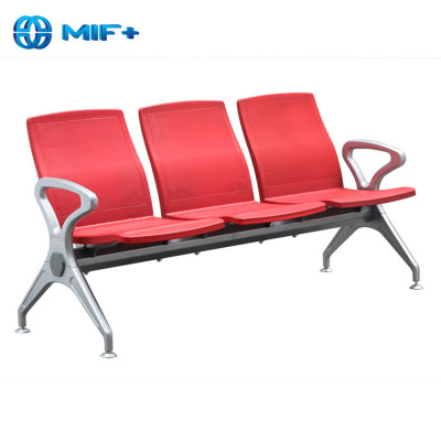 Contemporary cheap red steel chair for public area